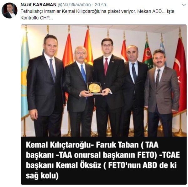 Kılıçdaroğlu'nun haber kaynağı FETO ile ilgili görsel sonucu