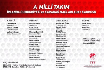 A Milli Futbol Takımı'nın aday kadrosu açıklandı