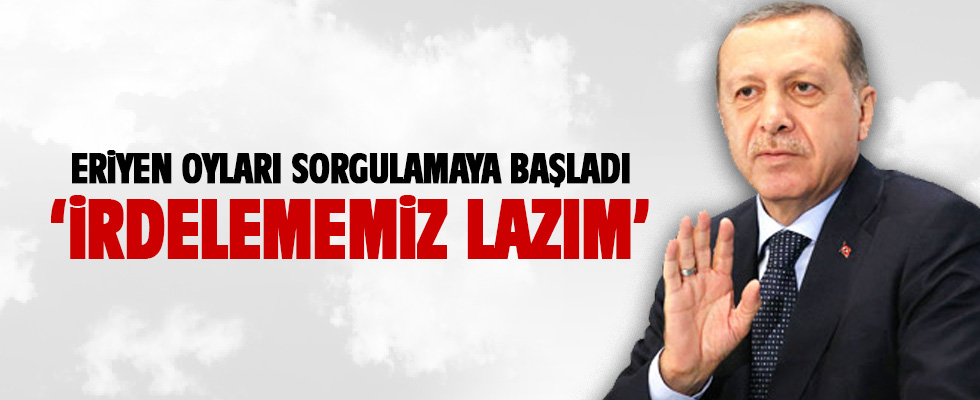 Erdoğan: Oy kaybının iyi irdelenmesi gerekiyor