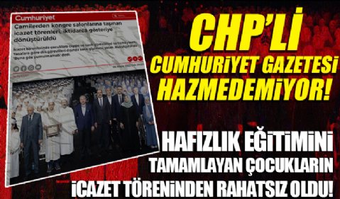 CHP'li Cumhuriyet gazetesi hafızlık eğitimini tamamlayan çocukların icazet töreninden rahatsız oldu