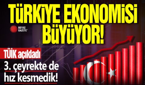 TÜİK açıkladı! Türkiye ekonomisi 2023’ün üçüncü çeyreğinde yüzde 5,9 büyüdü