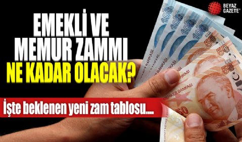 Emekli ve memur zammı için kritik veri belli oluyor: İşte beklenen yeni zam tablosu...