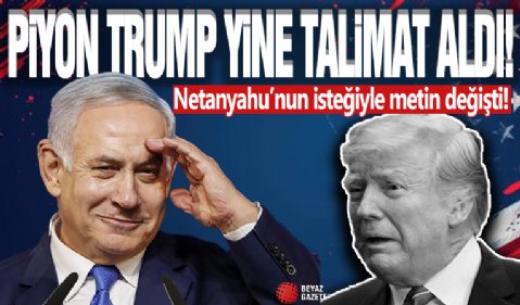 Piyon Trump Gazze Planını Talimat İle gazzDeğişti!