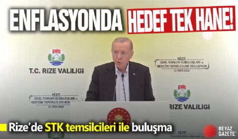 Cumhurbaşkanı Erdoğan, Rize'de konuşuyor