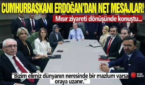 Cumhurbaşkanı Erdoğan Mısır Dönüşü Konuştu!