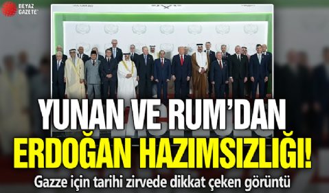 Yunan ve Rum'dan Erdoğan hazımsızlığı! Gazze için tarihi zirvede dikkat çeken görüntü