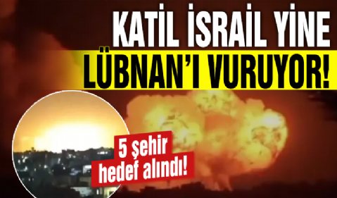 Soykırımcı İsrail’den Lübnan’a ağır bombardıman! Bölgeden dumanlar yükseliyor