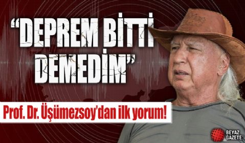 Marmara'daki deprem sonrası Prof. Dr. Şener Üşümezsoy'dan çarpıcı yorum: ‘Deprem bitti demedim!’