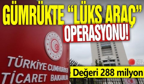 Gümrükte 'lüks araç' operasyonu! Değeri 288 milyon