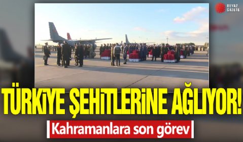 Türkiye şehitlerine ağlıyor! Kahramanlara son görev