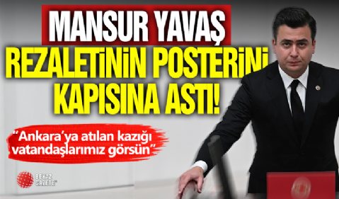 Ankara AK Parti Milletvekili Osman Gökçek, Meclis’teki Odasına Astığı Posterle Rezaleti Gündeme Taşıdı!