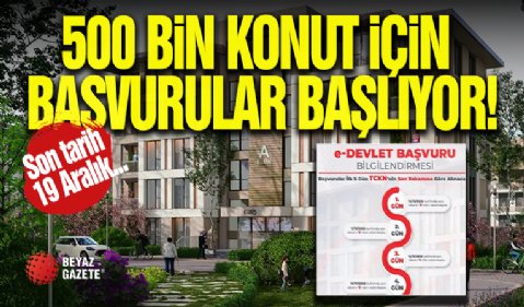 Sosyal Konut Başvuruları Başlıyor!