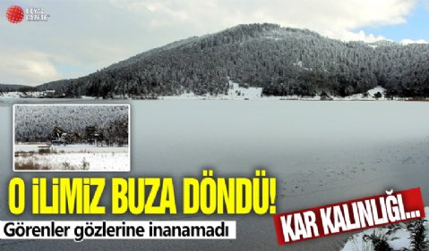 Bolu Abant Gölü buzla kaplandı