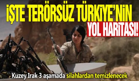 İşte Terörsüz Türkiye'nin yol haritası! Kuzey Irak 3 aşamada silahlardan temizlenecek