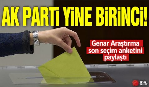AK Parti yine birinci! Genar Araştırma son seçim anketini paylaştı