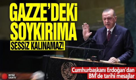 BM'de Filistin Zirvesi! Cumhurbaşkanı Erdoğan'dan önemli açıklamalar!