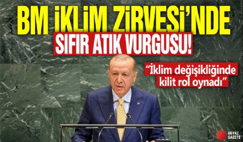 Cumhurbaşkanı Erdoğan, BM İklim Zirvesi'nde konuşuyor