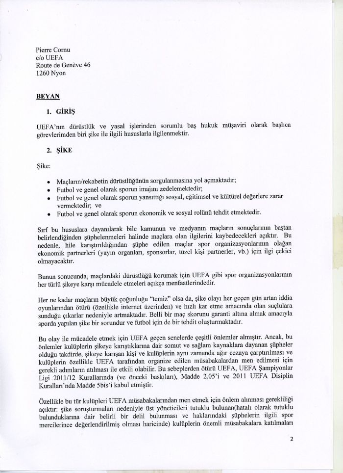 Fenerbahçe o belgeleri yayınladı