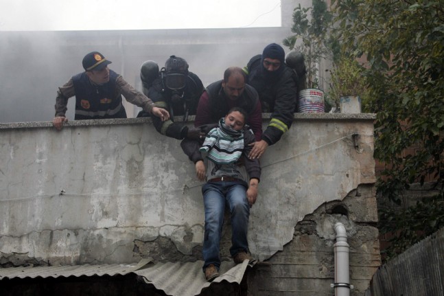 Gaziantep'te Kapalı Çarşıda Yangın
