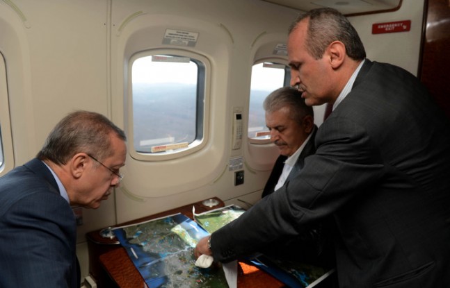 Başbakan Erdoğan'dan Helikopterli İnceleme