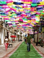 portekiz - Portekiz'in Rengarenk Şemsiyeli Sokakları