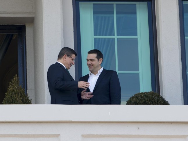 Çankaya Köşkü'nde Davutoğlu-Çipras görüşmesi