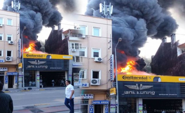 yangin yeri - Bursa'da korkutan büyük yangın!
