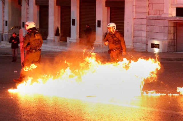 Yunanistanda Protesto
