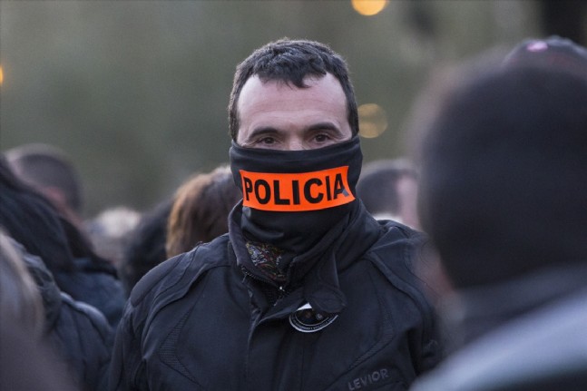 İspanya'da Polisler Gösteri Yaptı