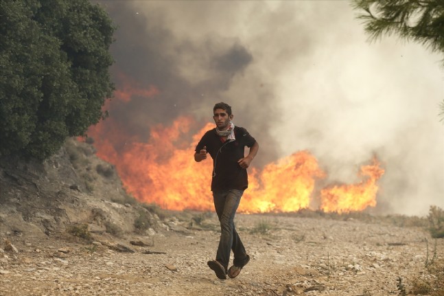 Yunanistan'da Orman Yangını