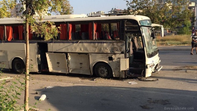 Cezaevi servis aracının geçişi sırasında patlama!