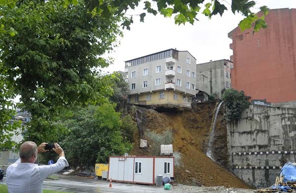 Sütlücede Korku Dolu Anlar; Bina Çöktü!