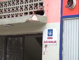 Adana Ülkü Ocağı'na ses bombası atıldı