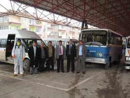 VELI KORKMAZ - Toplu taşıma araçları dezenfekte ediliyor