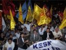 KESK üyeleri oturma eyleminde
