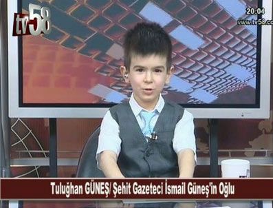 Güneş'in oğlu haber sundu