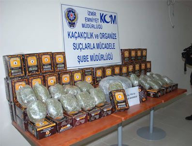 İzmir'de 62 kilo uyuşturucu yakalandı