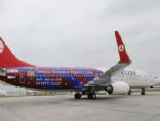 THY uçağı Barcelona renklerine boyandı