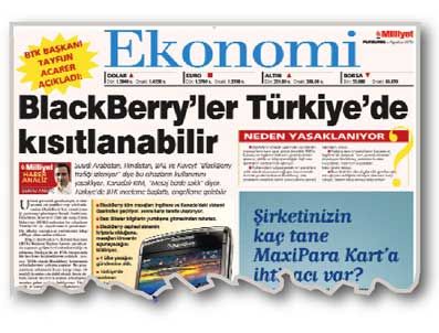 FERİT ŞAHENK - BlackBerry Türkiye'de yasaklanabilir