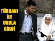 Türbanıyla ilköğretim okuluna girdi!
