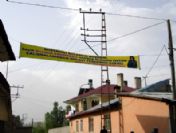 Başkan Ergüneş'e Pankartlı Teşekkür