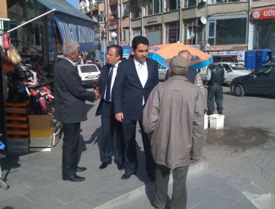 MUZAFFER ASLAN - Bahçeci Ve Aslan'dan Esnaf Ziyareti