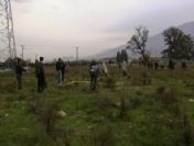 Buldukları bomba ellerinde patladı