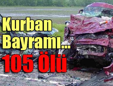 Trafik kazalarında 105 kişi hayatını kaybetti
