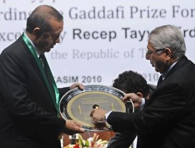SIRTE - Erdoğan'a 'Kaddafi İnsan Hakları Ödülü' verildi