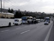 İstanbullu Servis Şöferleri Kocaeli'de Eylem Yaptı