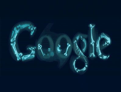 Google Doodle X Ray (Röntgen ışınları) için değişti