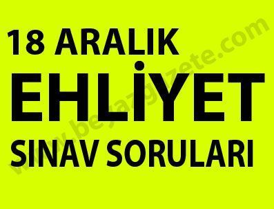 İLK YARDIM - Ehliyet sınav soruları ve cevapları