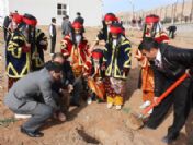 Silvan'da Okul Bahçesine 500 Fidan