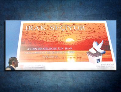 Kerkük'te Türkçe seçim afişleri